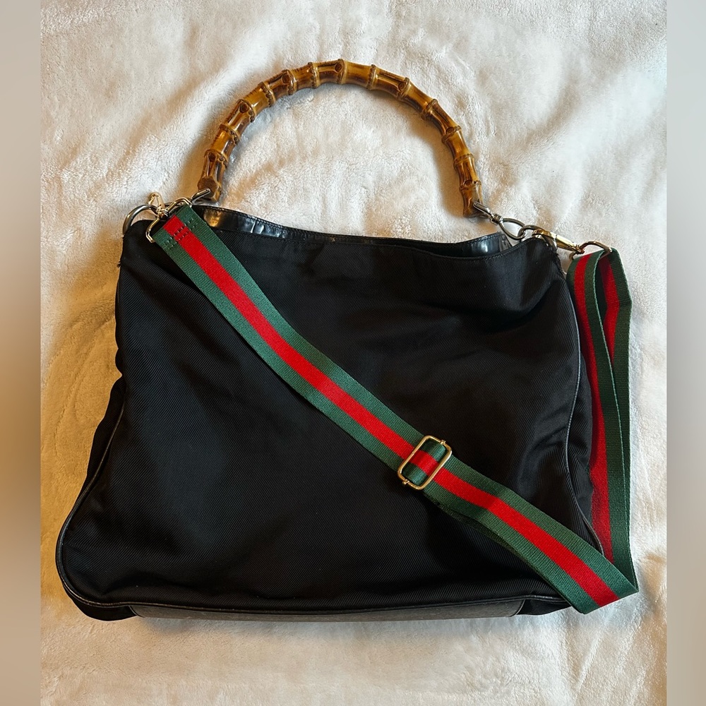 Authentic Vintage Gucci Bamboo Tote